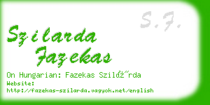 szilarda fazekas business card